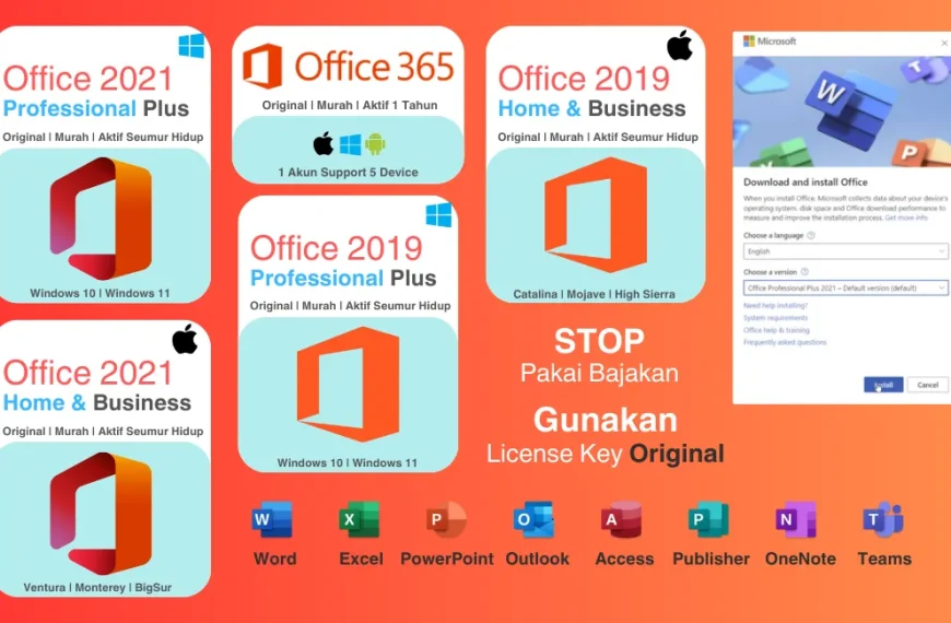 Jual Lisensi Produk Key Microsoft Office Murah Original Lifetime